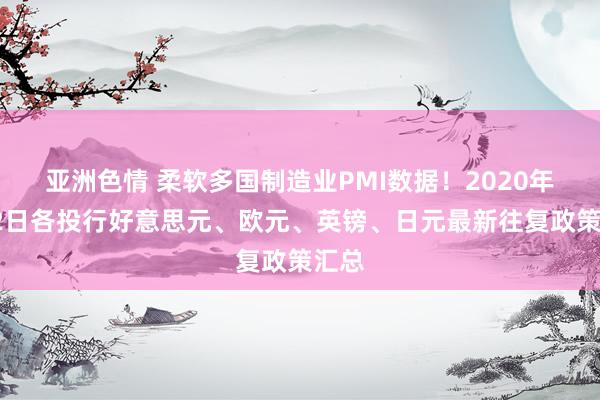 亚洲色情 柔软多国制造业PMI数据！2020年1月2日各投行好意思元、欧元、英镑、日元最新往复政策汇总