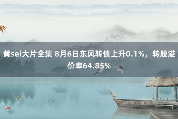 黄sei大片全集 8月6日东风转债上升0.1%，转股溢价率64.85%