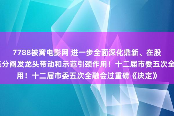 7788被窝电影网 进一步全面深化鼎新、在股东中国式当代化中充分阐发龙头带动和示范引颈作用！十二届市委五次全融会过重磅《决定》