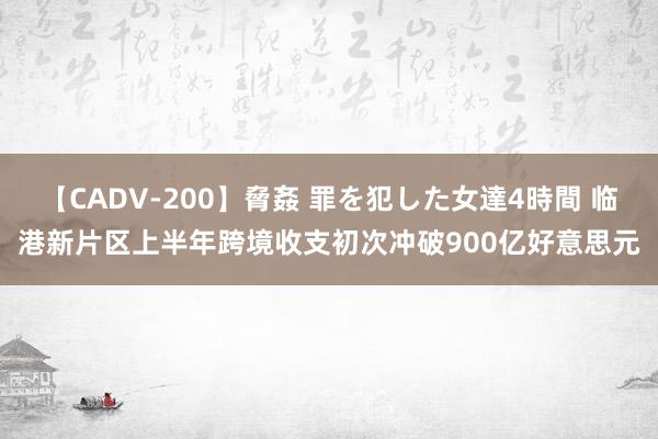 【CADV-200】脅姦 罪を犯した女達4時間 临港新片区上半年跨境收支初次冲破900亿好意思元