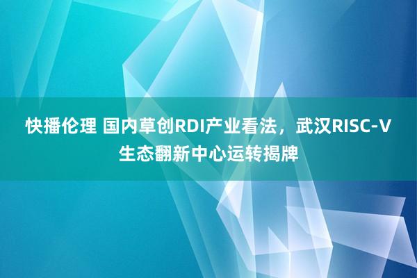 快播伦理 国内草创RDI产业看法，武汉RISC-V生态翻新中心运转揭牌