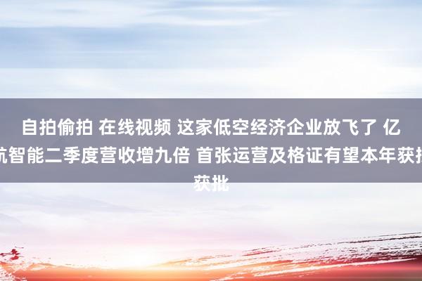 自拍偷拍 在线视频 这家低空经济企业放飞了 亿航智能二季度营收增九倍 首张运营及格证有望本年获批