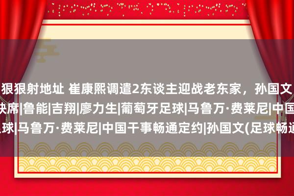 狠狠射地址 崔康熙调遣2东谈主迎战老东家，孙国文童磊替补，莫伊塞斯缺席|鲁能|吉翔|廖力生|葡萄牙足球|马鲁万·费莱尼|中国干事畅通定约|孙国文(足球畅通员)